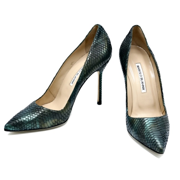 MANOLO BLAHNIK BB 105mm WATERSNAKE PUMPS - Picture 3 of 15